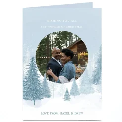 Card Factory Personalised Christmas Photo Card - The Wonder Of Christmas