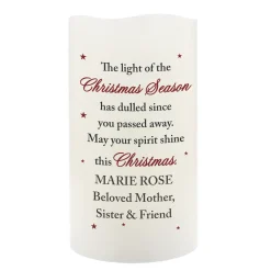 Best Personalised Christmas Season LED Memorial Candle Scented Candles|Christmas Gifts