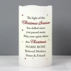 Best Personalised Christmas Season LED Memorial Candle Scented Candles|Christmas Gifts