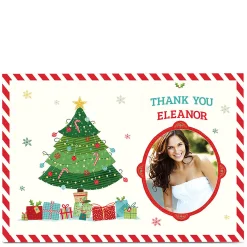 Card Factory Personalised Christmas Thank You Card - Presents Under The Tree