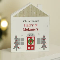 Sale Personalised Christmas Wooden House Ornament Christmas Gifts|Gifts For Couples