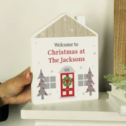 Sale Personalised Christmas Wooden House Ornament Christmas Gifts|Gifts For Couples