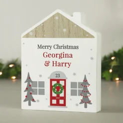 Sale Personalised Christmas Wooden House Ornament Christmas Gifts|Gifts For Couples