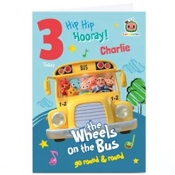 Kids Card Factory Personalised CoComelon 3rd Birthday Card - Hip Hip Hooray