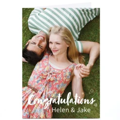 Card Factory Personalised Congratulations Photo Card - Congratulations Couple
