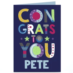 Card Factory Personalised Congratulations Card - Congrats To You