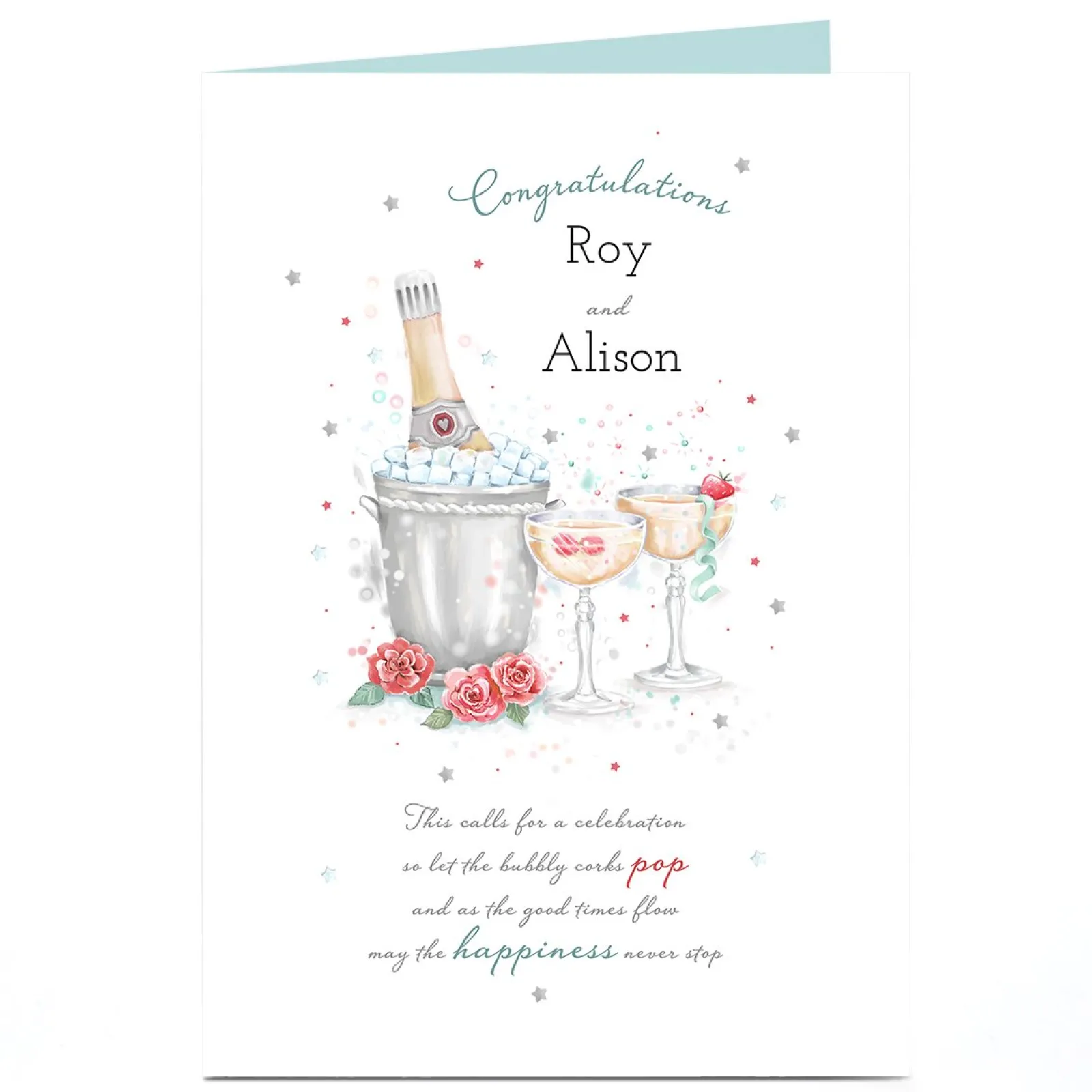 Best Personalised Congratulations Card - Happiness Never Stops Wedding|New Home