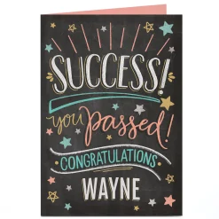 Card Factory Personalised Congratulations Card - Success!