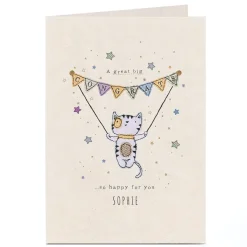 Card Factory Personalised Congratulations Card - So Happy For You