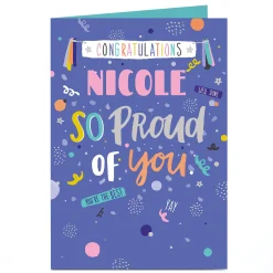 Card Factory Personalised Congratulations Card - So Proud Of You