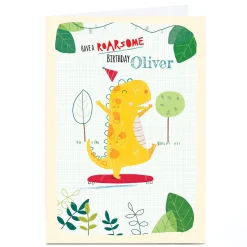 Best Personalised Cory Reid Birthday Card - Dinosaur Kids For Kids|Birthday