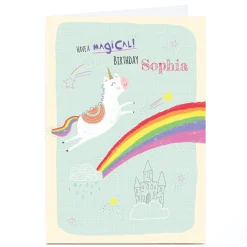 Kids Card Factory Personalised Cory Reid Birthday Card - Unicorn
