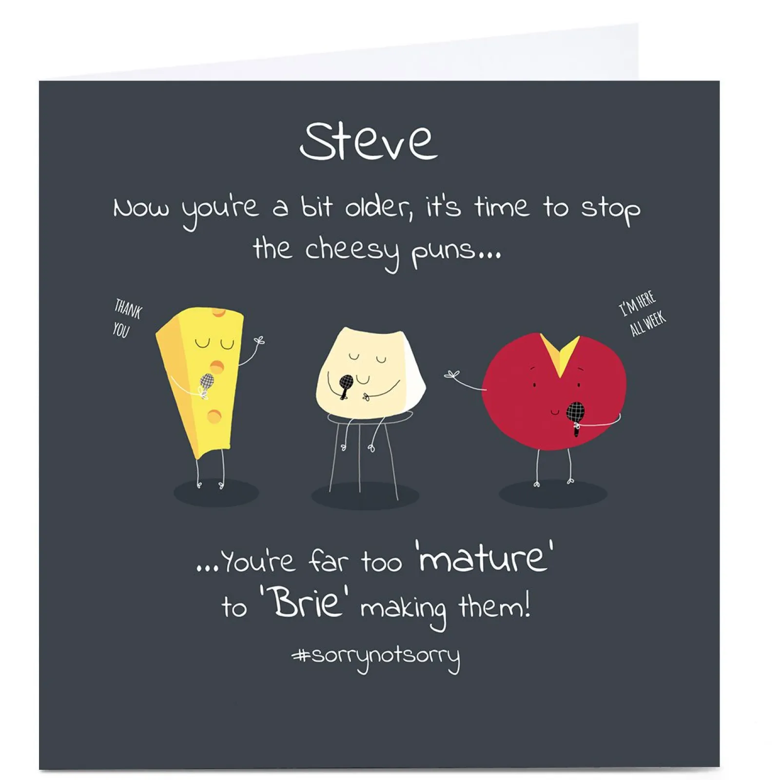 Online Personalised Cory Reid Birthday Card - Cheesy Puns Premium Square|Funny