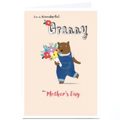 Card Factory Personalised Cory Reid Mother's Day Card - Granny Bear