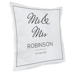 Card Factory Personalised Cushion - Wedding Date & Names