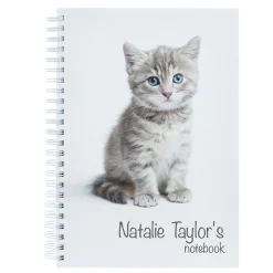 Card Factory Personalised Cute Kitten Notebook