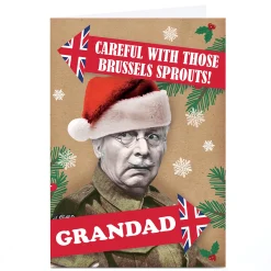 Sale Personalised Dad's Army Christmas Card - Brussel Sprouts! Tv & Film|Christmas