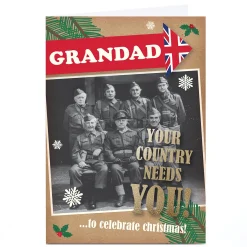 Card Factory Personalised Dad's Army Christmas Card - Your Country Needs You!