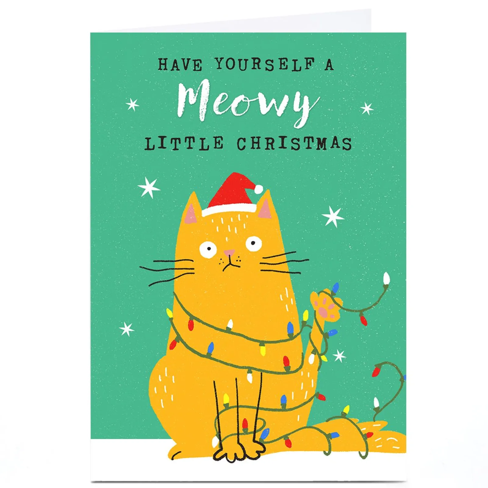 Sale Personalised Dalia Clark Christmas Card - Meowy Christmas