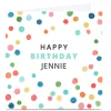 Card Factory Personalised Dalia Clark Birthday Card - Colourful Spots