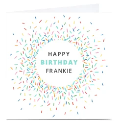 Card Factory Personalised Dalia Clark Birthday Card - Colourful Sprinkles