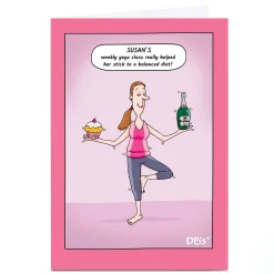 Card Factory Personalised DB's Card - A Balanced Diet