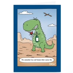 Card Factory Personalised DB's Card - Wino-saurus Rex