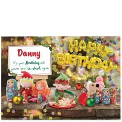 Best Personalised December Birthday Card - Sh-elved Again, Any Name Funny|Birthday