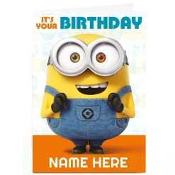 Kids Card Factory Personalised Despicable Me Card - Minion: It's Your Birthday