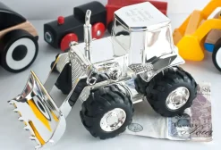 Sale Personalised Digger Silver-Plated Money Box Kids Christening Gifts|New Baby Gifts