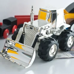 Sale Personalised Digger Silver-Plated Money Box Kids Christening Gifts|New Baby Gifts