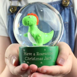 Kids Card Factory Personalised Dinosaur Snow Globe