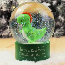 Kids Card Factory Personalised Dinosaur Snow Globe