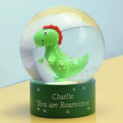 Kids Card Factory Personalised Dinosaur Snow Globe