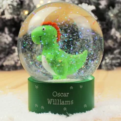 Kids Card Factory Personalised Dinosaur Snow Globe