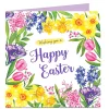 New Personalised Easter Card - Tulips & Daffodils Premium Square