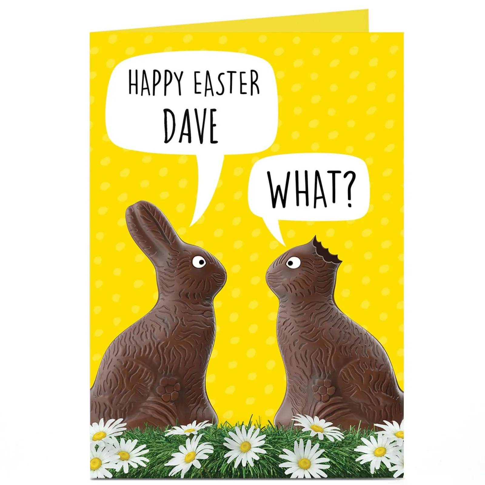 Personalised Easter Card - Chocolate Bunnies Funny|Birthday