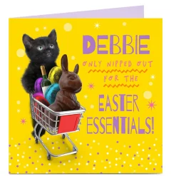 Personalised Easter Card - Easter Essentials, Kitten Funny