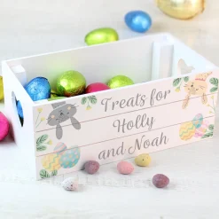Kids Card Factory Personalised Easter Egg Hunt Small Wooden Crate