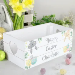 Kids Card Factory Personalised Easter Egg Hunt Small Wooden Crate