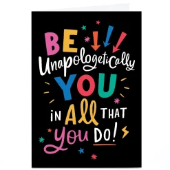 Card Factory Personalised Ebony Newton Card -Be You