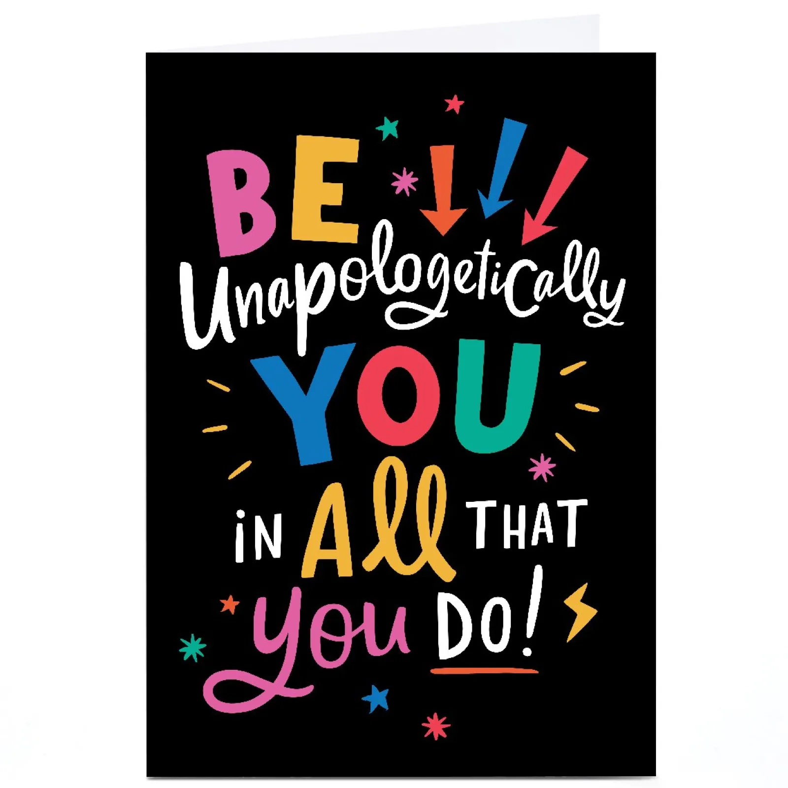 Card Factory Personalised Ebony Newton Card -Be You