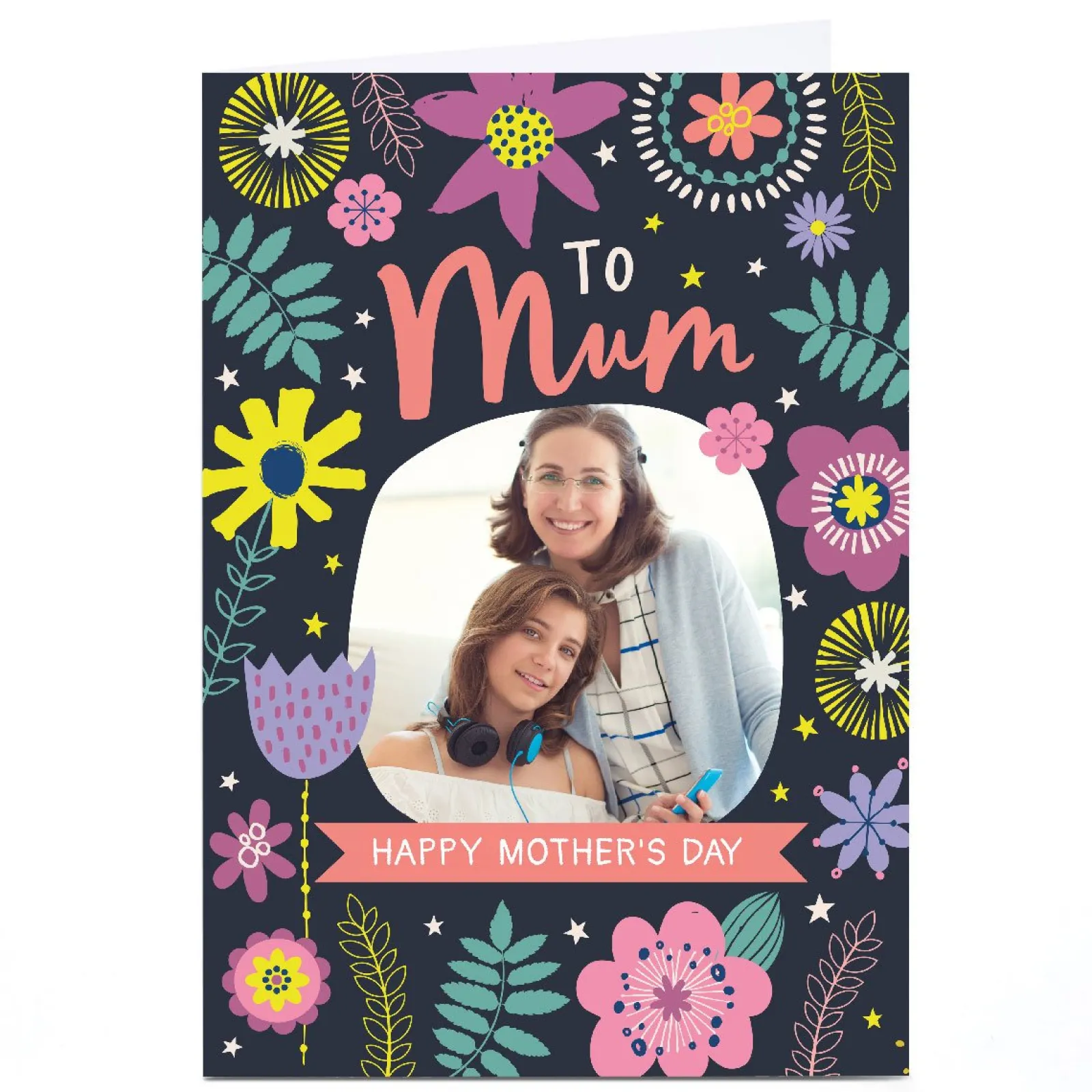 Card Factory Personalised Ebony Newton Mother's Day Card - Mum Floral