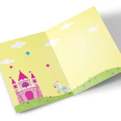 Sale Personalised Editable Age Birthday Card - Princess Castle Kids For Sister|For Granddaughter