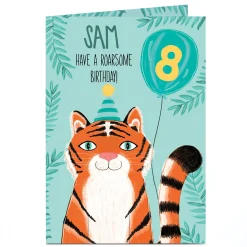Sale Personalised Editable Age Birthday Card - Roarsome Birthday Kids For Son|For Grandson