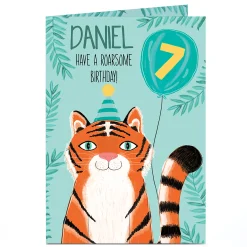 New Personalised Editable Age Birthday Card - Roar-some Birthday Kids For Nephew|For Grandson