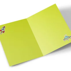 Outlet Personalised Editable Age Birthday Card - Space Rockets Kids For Son|For Nephew