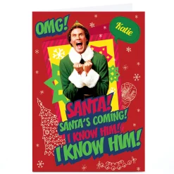 New Personalised Elf Christmas Card - I Know Him! Tv & Film|Christmas