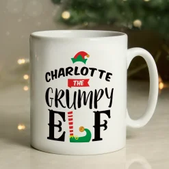 Card Factory Personalised Elf Christmas Mug