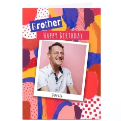 New Personalised Emma Isaacs Birthday Card - Abstract Upload For Brother|Photo